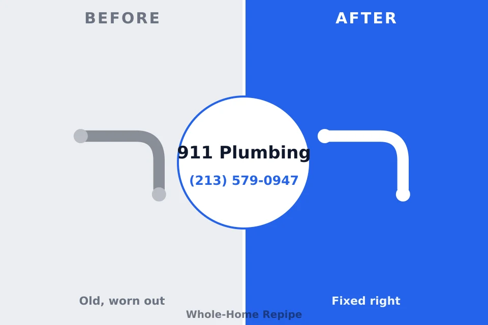 Before and after: plumbing company Hillsboro, IL